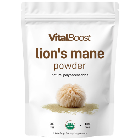 VitalBoost® Lions Mane Mushroom Supplement Powder 1lb