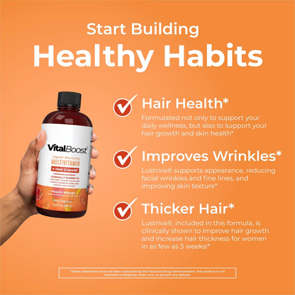 Liquid Morning Multivitamin + Hair Growth 15.22 oz