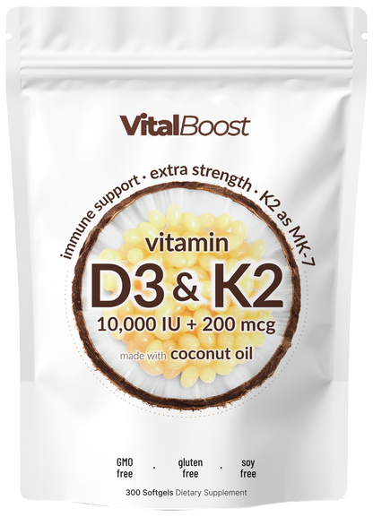 Vitamin D3 K2 Supplement Softgels