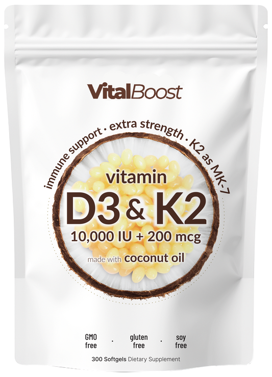 Vitamin D3 K2 Supplement Softgels